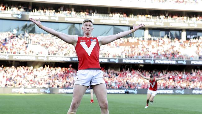 A premiership-winning utility with North Adelaide in the SANFL, Barns was picked up by his hometown club before the 2022 Adelaide Footy League season. Picture: Sarah Reed