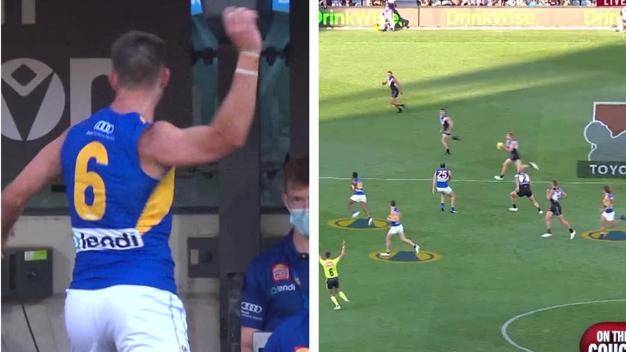 The Eagles were smashed by Port Adelaide.