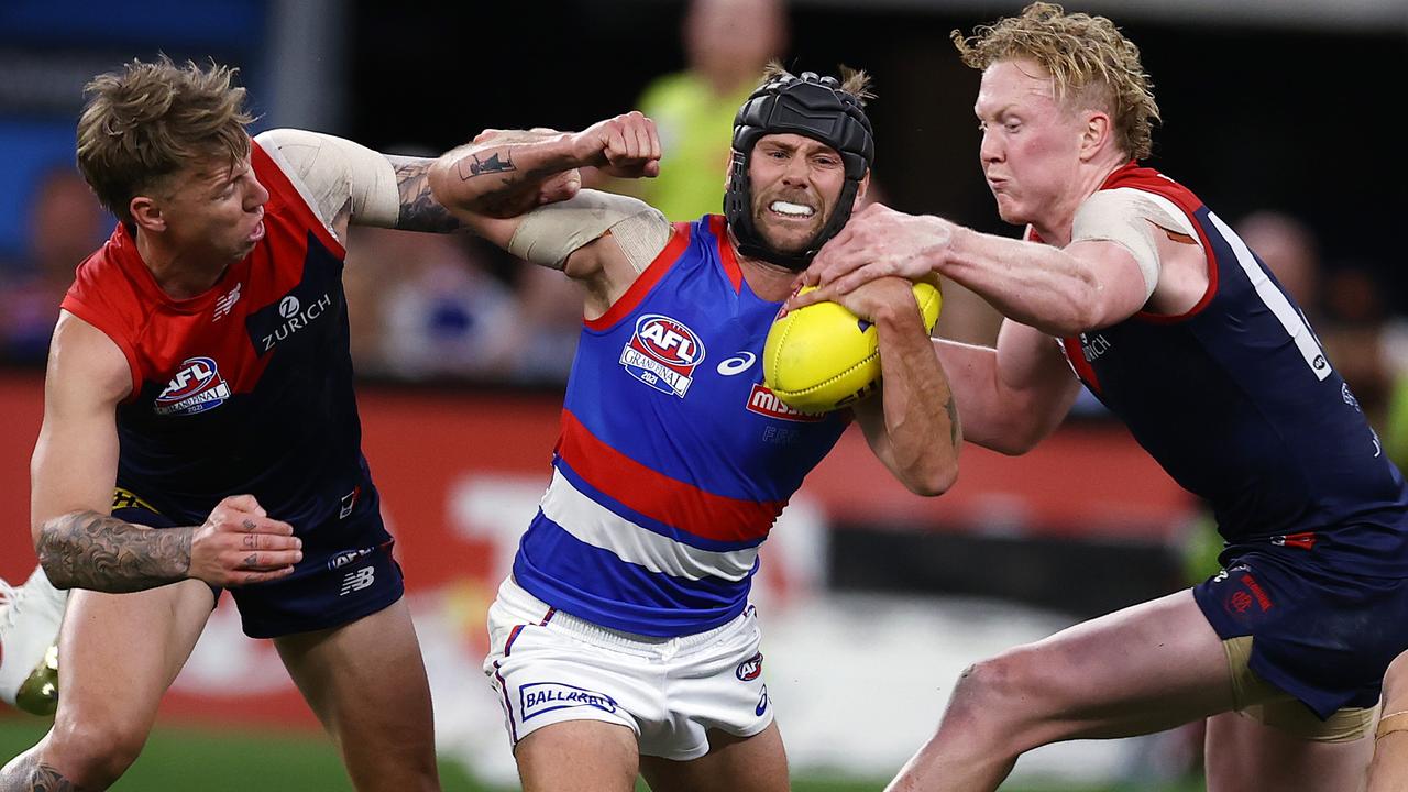 Caleb Daniel is a weapon off halfback for the Dogs. Picture: Michael Klein