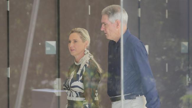 Charlotte and Arthur Inglis, parents of Olivia Inglis, at the Coroners Court in Lidcombe on Friday. Picture: Liam Driver