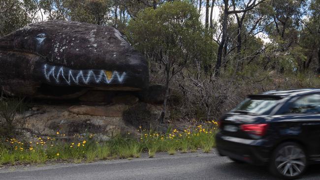 “Lizard Rock” along Morgan Rd, which runs between Oxford Falls and Belrose. The Metropolitan Local Aboriginal Land council wants to develop land its owns into a 450-home subdivision. (AAP Image / Julian Andrews)