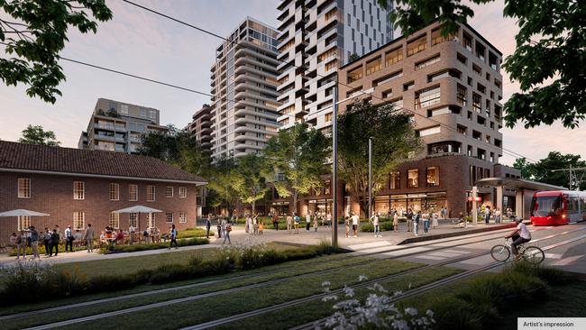 An artist’s impression of Parramatta North precinct. Picture: NSW Government