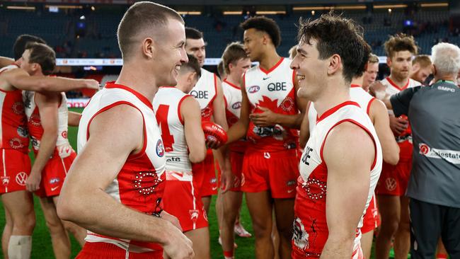 Chad Warner and Errol Gulden are in red hot form. (Photo by Michael Willson/AFL Photos)