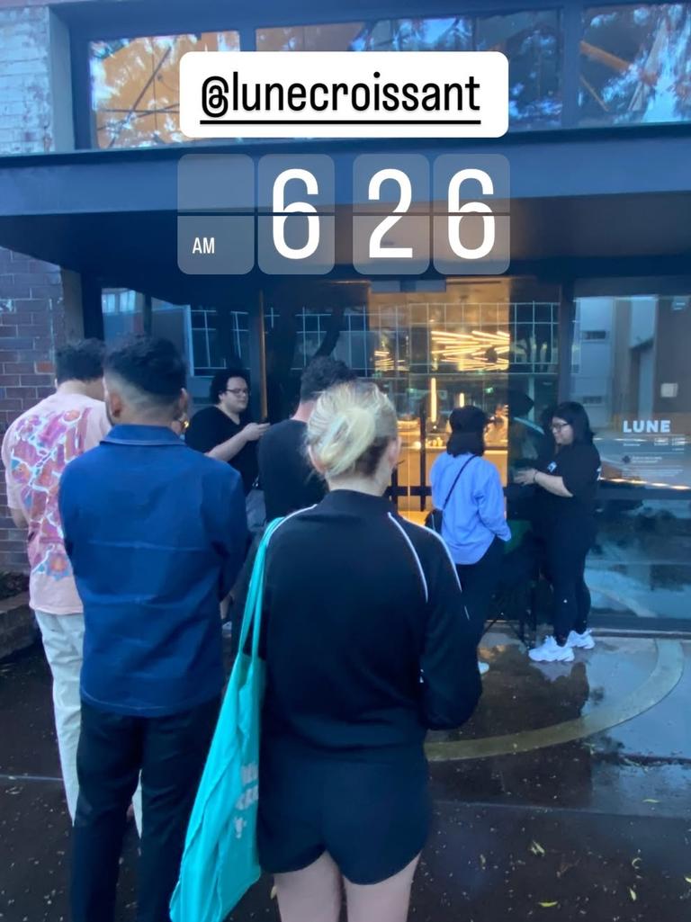 Eager foodies lined up for hours to be the first to sample the revered bakery's goods. Picture: Instagram