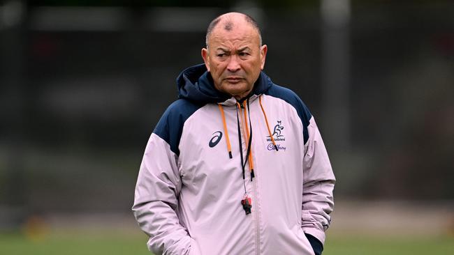 Eddie Jones has had a number of run-ins with reporters since his return to coach the Wallabies. (Photo by Joe Allison/Getty Images)