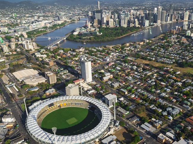 Woolloongabba aerial pics supplied. Gabba stadium aerialSupplied by Stadiums Queensland