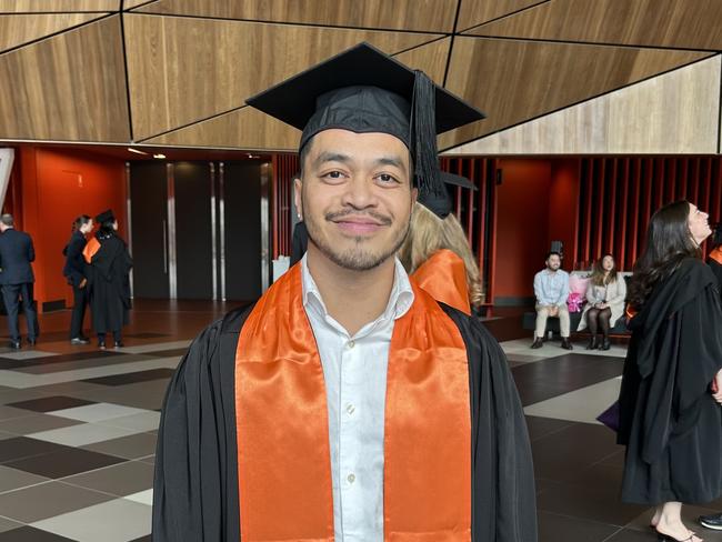 Elias Belmis graduates from the Australian Catholic University with a Certificate of Periop Nursing. Picture: Brittany Busch