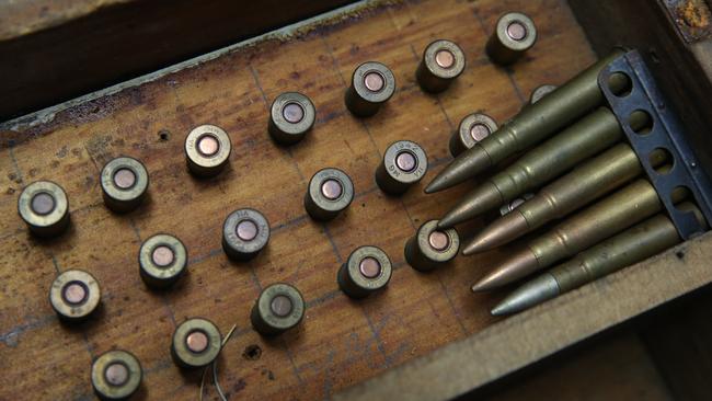 Guns and ammunition has been handed in to police as part of the firearm amnesty on the northern beaches. Picture: Annika Enderborg/AAP