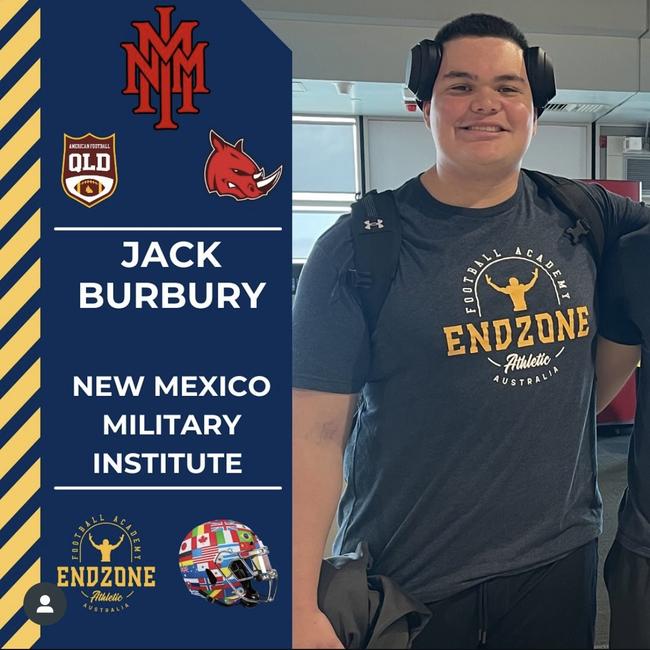 Jack Burbury is bound for the United States.