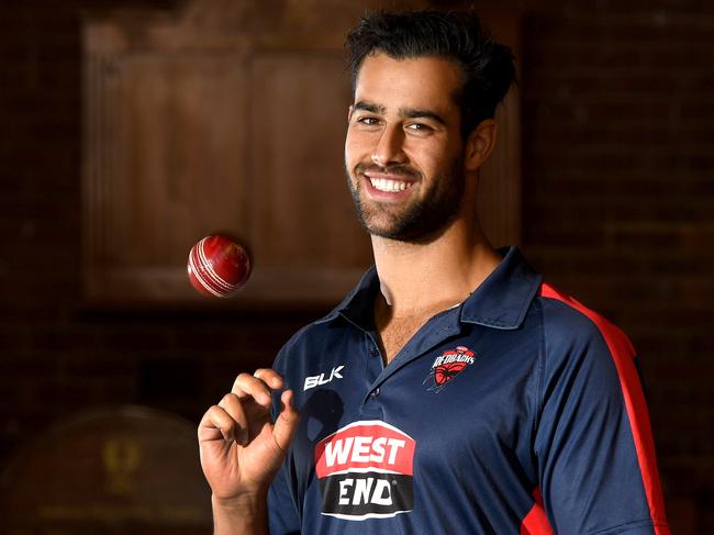 CRICKET - REDBACKS. Fast bowler Wes Agar who is dominating across all forms in his debut season for South Australia. Wes Agar is leading Sheffield Shield wicket-taker in his debut season. Picture: Tricia Watkinson