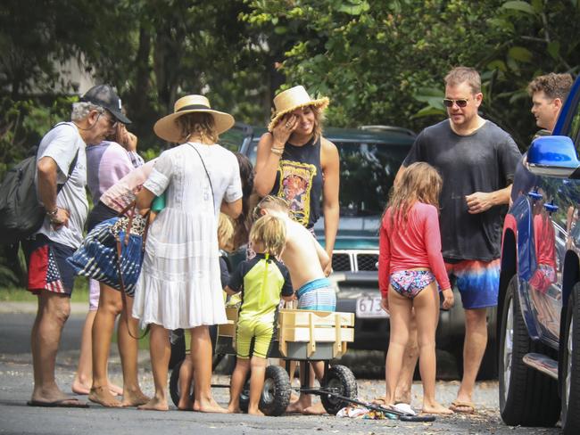 It looks as though they are loving every minute of their time in Byron Bay. Picture: MEDIA MODE/BACKGRID