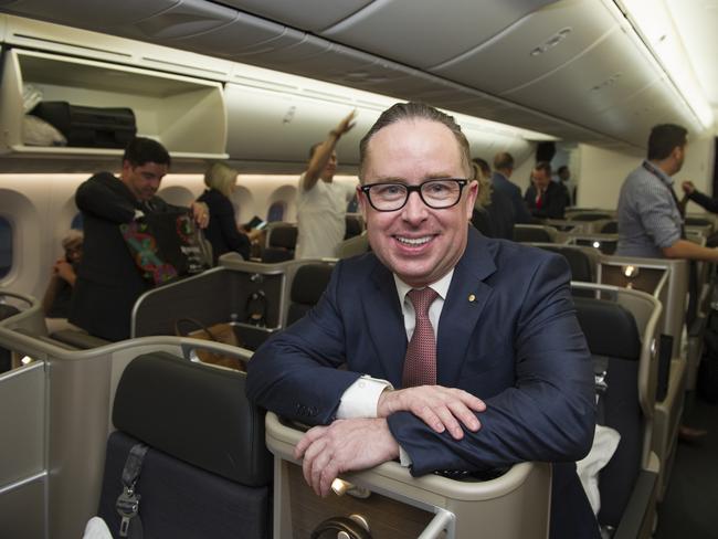 Qantas' first direct flight between Perth and London departs Perth. QANTAS CEO Alan Joyce. Picture: Stewart Allen/Sunday Times