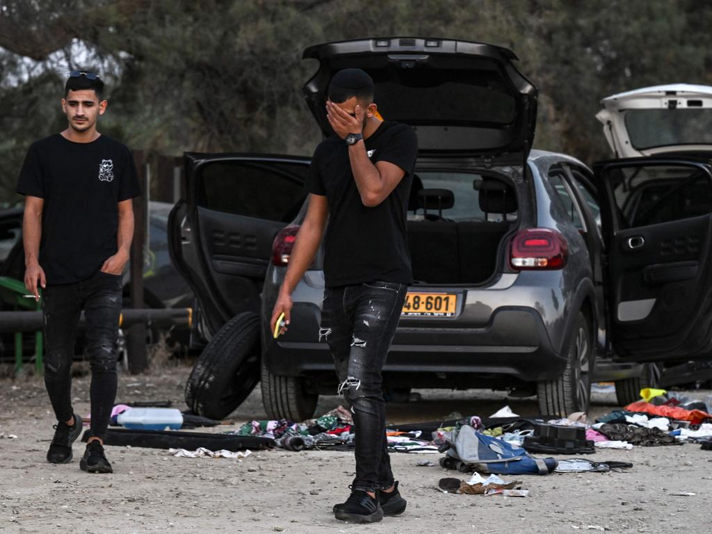 A man near the scene of the Supernova music festival massacre. Picture: Aris Messinis/AFP