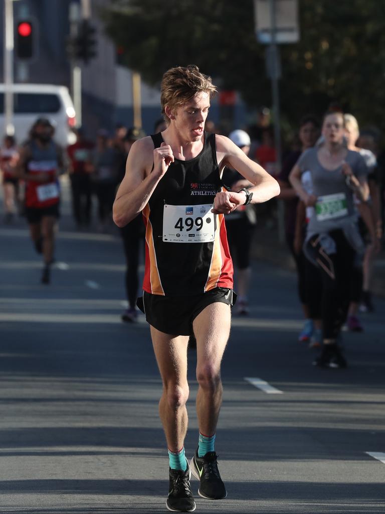 Competitors running in the 2019 City to Casino. Picture: LUKE BOWDEN