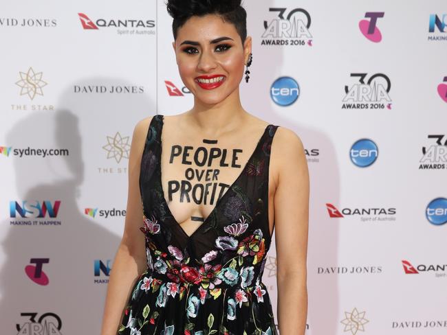 Montaigne on the red carpet at the 2016 ARIA Awards. Picture: Jonathan Ng