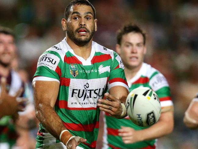 Greg Inglis played a fine game in South Sydney’s win over Manly at Brookvale. Picture: Gregg Porteous