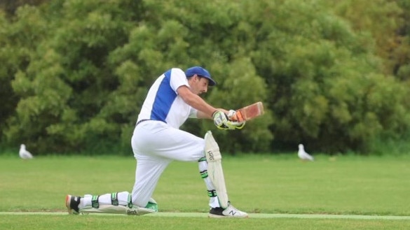 Whack: Ben King on the attack. Picture: Jorja Gay