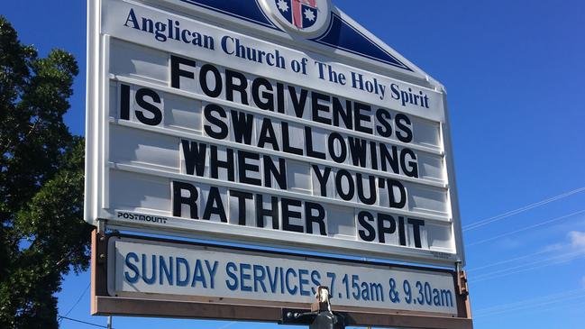 The church claimed they had no idea about the double meaning.