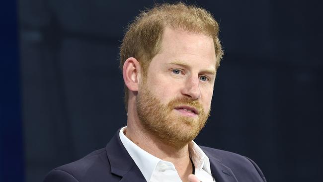 NEW YORK, NEW YORK - DECEMBER 04: Prince Harry, The Duke of Sussex, speaks during the New York Times annual DealBook summit at Jazz at Lincoln Center on December 04, 2024 in New York City. The NYT summit with Andrew Ross Sorkin returns with interviews on the main stage including Sam Altman, co-founder and C.E.O. of OpenAI, Jeff Bezos, founder and executive chairman of Amazon and owner of the Washington Post, former U.S. President Bill Clinton and Prince Harry, The Duke of Sussex, among others. The discussions will touch on topics such as business, politics and culture. (Photo by Michael M. Santiago/Getty Images)