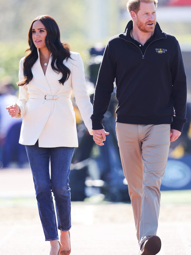 Meghan Markle wearing a $2986 Brandon Maxwell jacket. Picture: Chris Jackson/Getty Images for the Invictus Games Foundation