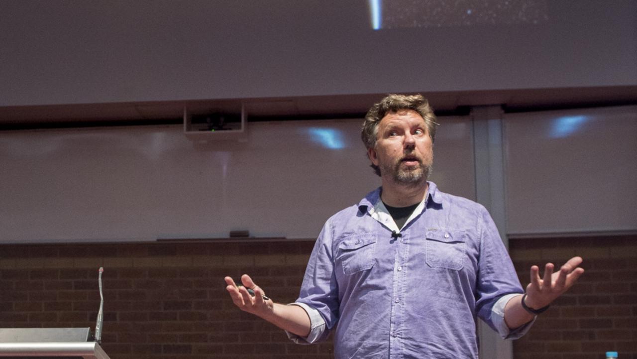 University of Southern Queensland Adjunct Professor Stephen Kane addressed the audience at a USQ Winter Festival of Astronomy in Toowoomba. Picture: Don Hildred