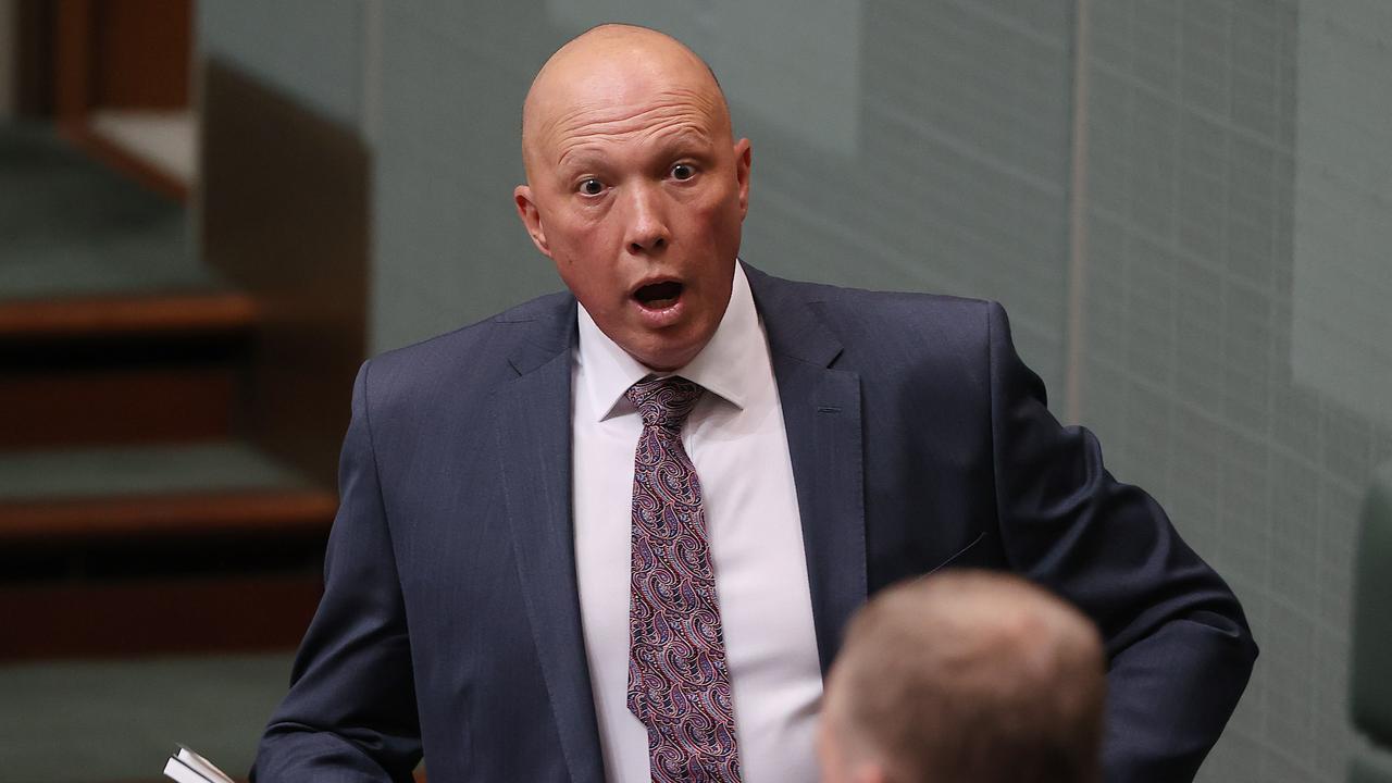 Peter Dutton has blamed “complacency” among over 50s for the slow rollout of the Covid-19 vaccine. Picture: NCA NewsWire/Gary Ramage