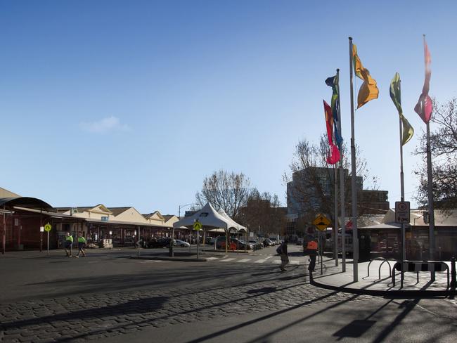 The current Queen Victoria Market pavilion site.