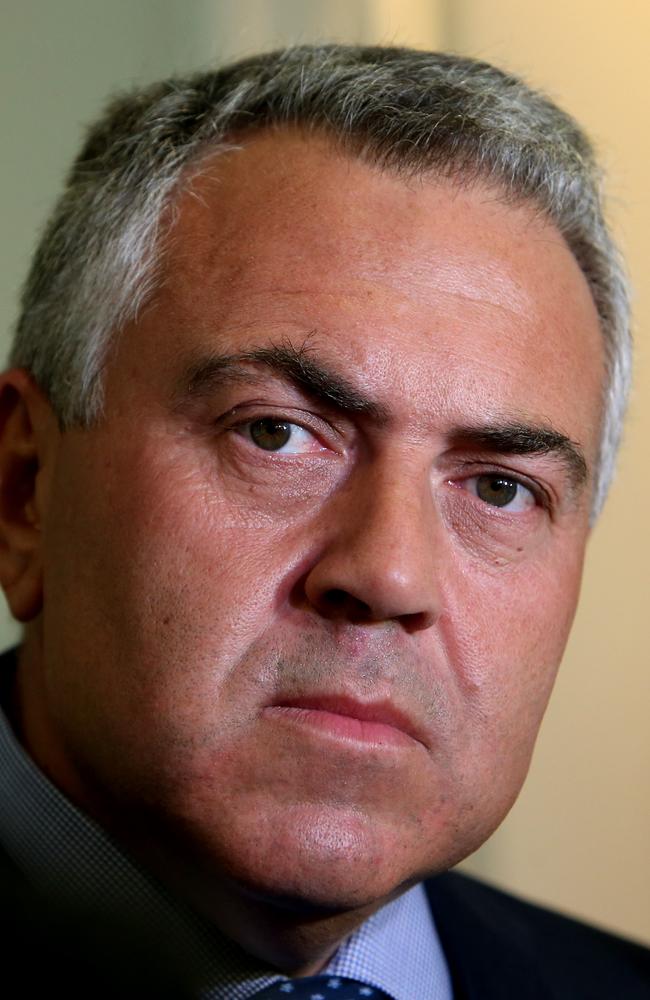 Treasurer Joe Hockey talking to the media at Parliament House in Canberra.