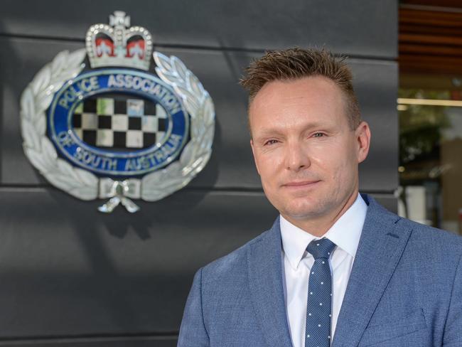 Wade Burns, newly elected deputy president of the Police Association, January 27, 2022. Picture: Brenton Edwards