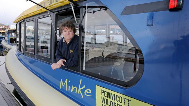 Rob Pennicott aboard on of his Pennicott Wilderness Journeys ferries. Picture: PATRICK GEE