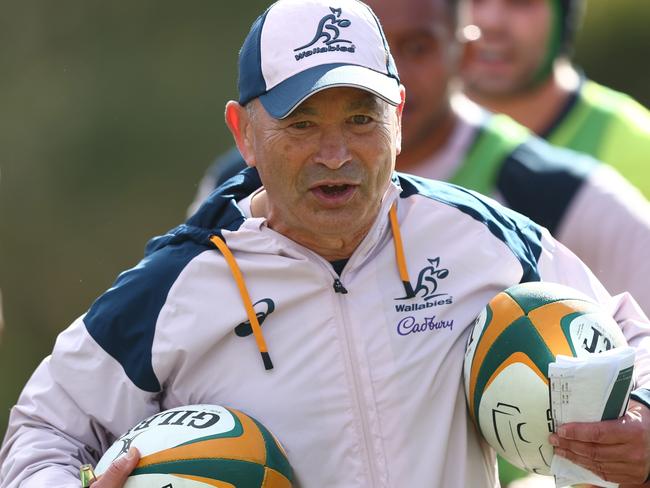 GOLD COAST, AUSTRALIA - JUNE 29: Head coach Eddie Jones during the Australian Wallabies training session at Sanctuary Cove on June 29, 2023 in Gold Coast, Australia. (Photo by Chris Hyde/Getty Images)