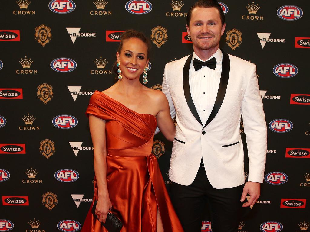 Geelong's Patrick Dangerfield and wife Mardi.