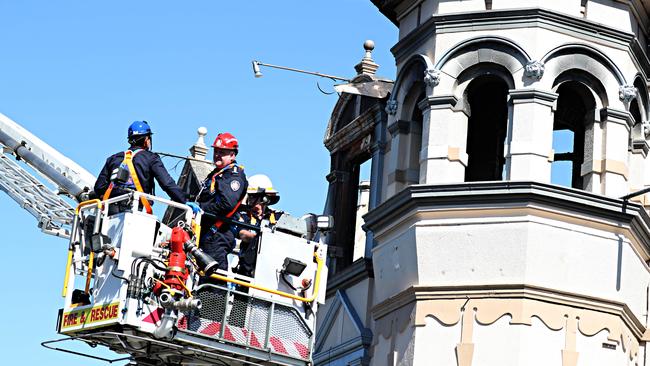 Fire fighters after yet another blaze. Picture: Annette Dew