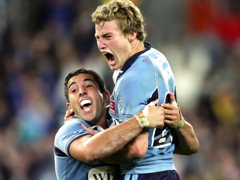 Finch (right) played 270 NRL games and represented NSW.