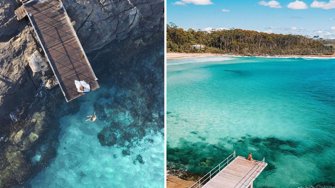 Like Jervis Bay, but way more chill. Left image: @chloee_aubin, right image: @she.who.explores