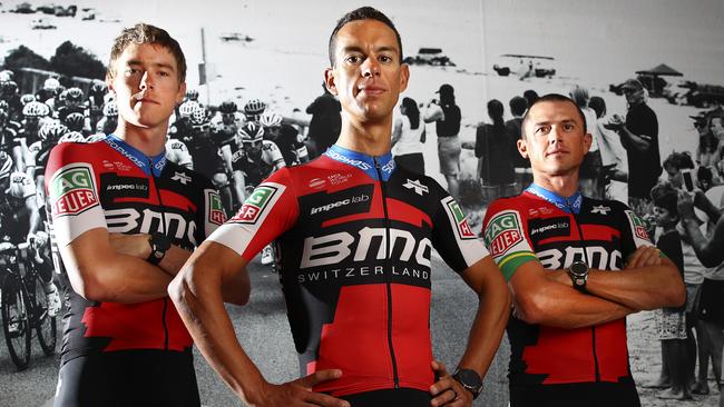 CYCLING - BMC Australian Riders - Rohan Dennis, Richie Porte and Simon Gerrans. Picture Sarah Reed