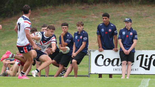 The Central Coast Roosters vs Monaro Colts in round one of the Andrew Johns Cup. Picture: Sue Graham