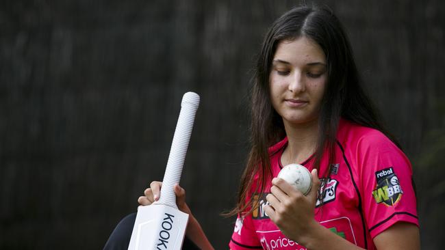 Stella Campbell at her Newport home ahead of the WBBL season.