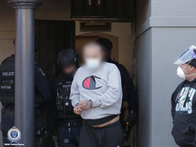 Simon Khalil arrested on Wednesday morning. Picture: NSW Police