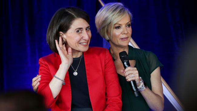 NSW Premier Gladys Berejiklian and host Sandra Sully. Picture: Toby Zerna