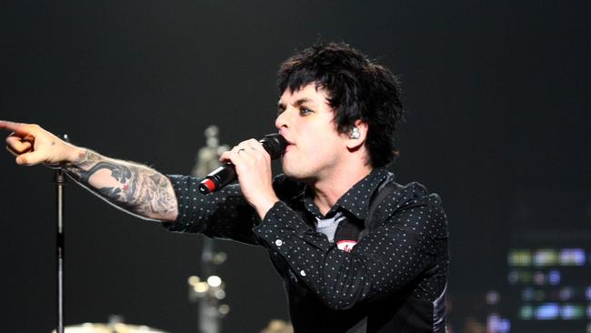 Green Day’s lead singer and guitarist Billie Joe Armstrong in Brisbane.