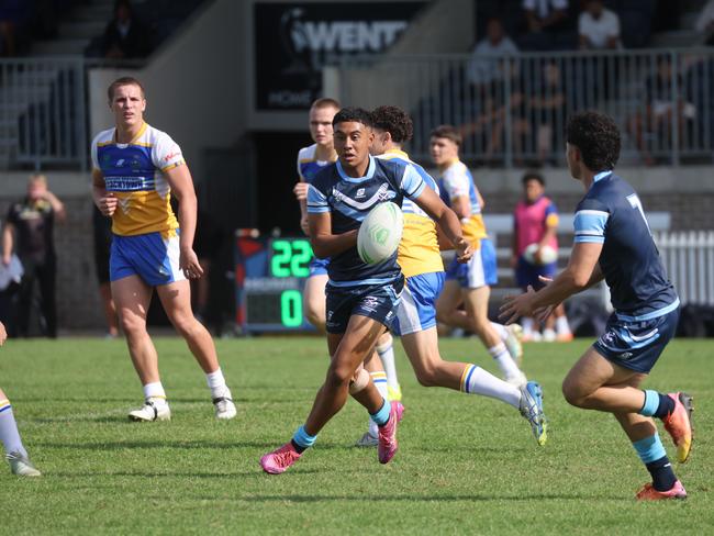 Pictured is The Peter Mulholland Cup at Ringrose Park, Wentworthville today. Patrician Brothers Blacktown v Matraville SHS. Picture: Tim Hunter.
