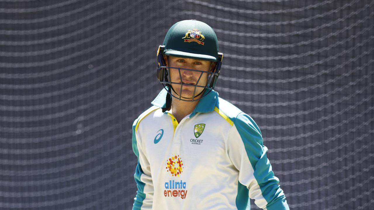 Marnus Labuschagne bet former England skipper Adam Hollioake he couldn’t get him out in one Nets session. Picture: Getty Images.