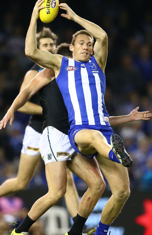 Drew Petrie was goalless against the Power on Saturday night. Picture: Getty Images