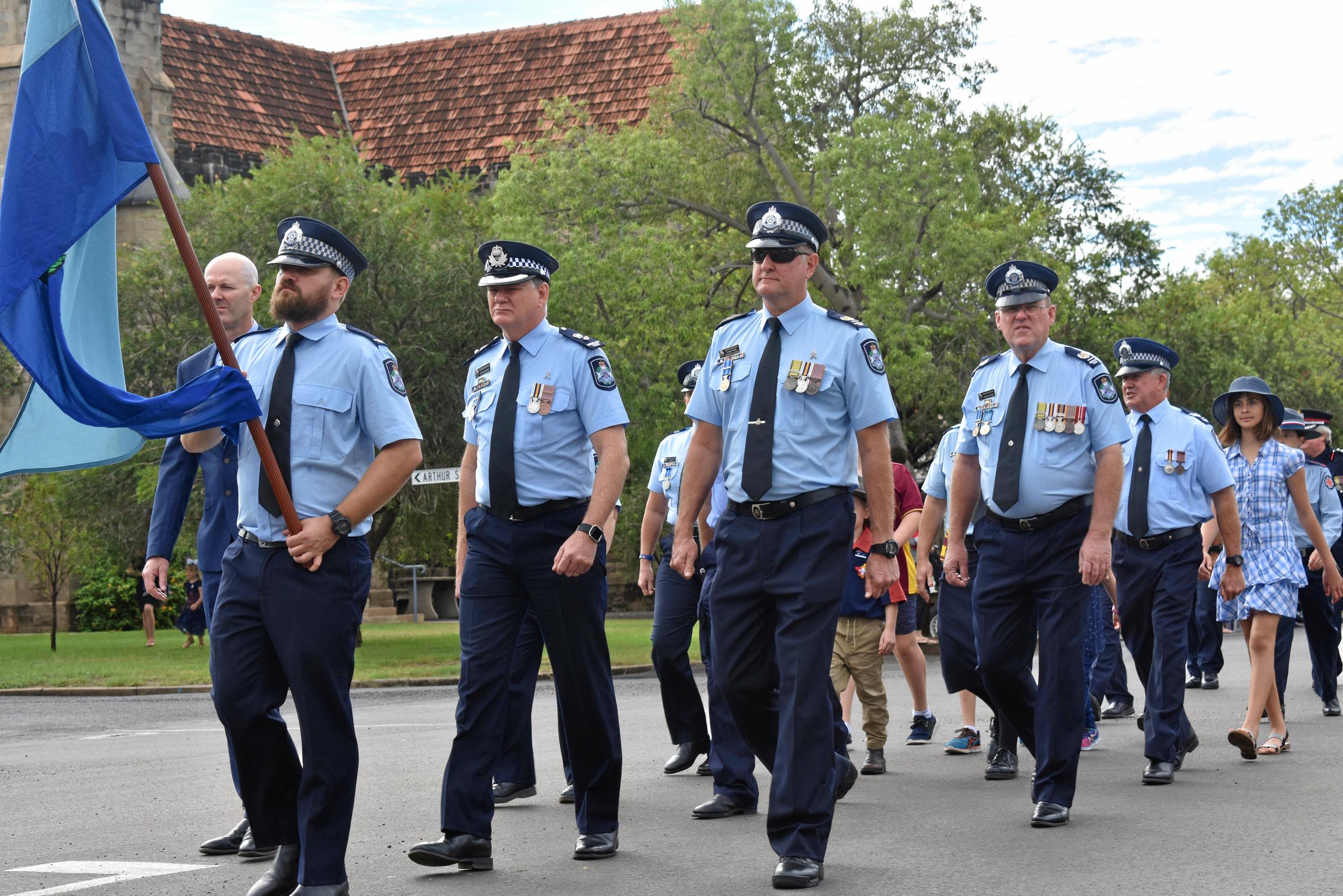 The Roma Anzac Day march and service, 2019. Picture: Ellen Ransley