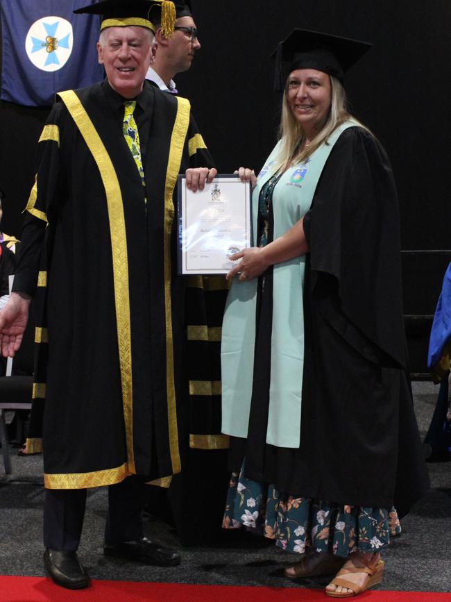 Kristel Moir graduated with a Bachelor of Education (Primary) with Distinction at the CQUniversity graduation ceremony in Bundaberg on December 14, 2023.