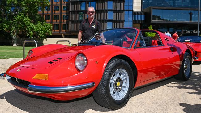 National Ferrari Owners club meet at Adelaide Oval. Photo: Naomi Jellicoe