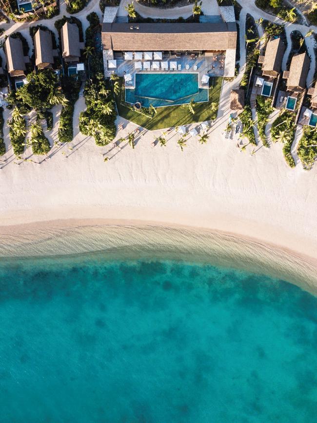 Tovolea and Beachfront Pool Villas at Six Senses Fiji.