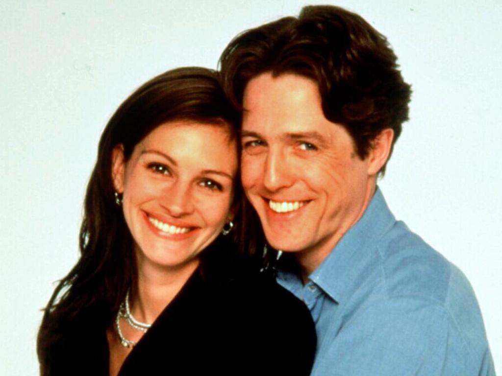 Actors Julia Roberts and Hugh Grant in the classic film Notting Hil.