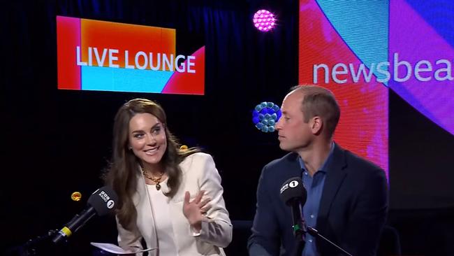 The Duke and Duchess of Wales appeared on BBC Radio 1's Newsbeat program this week. Picture: YouTube/BBC